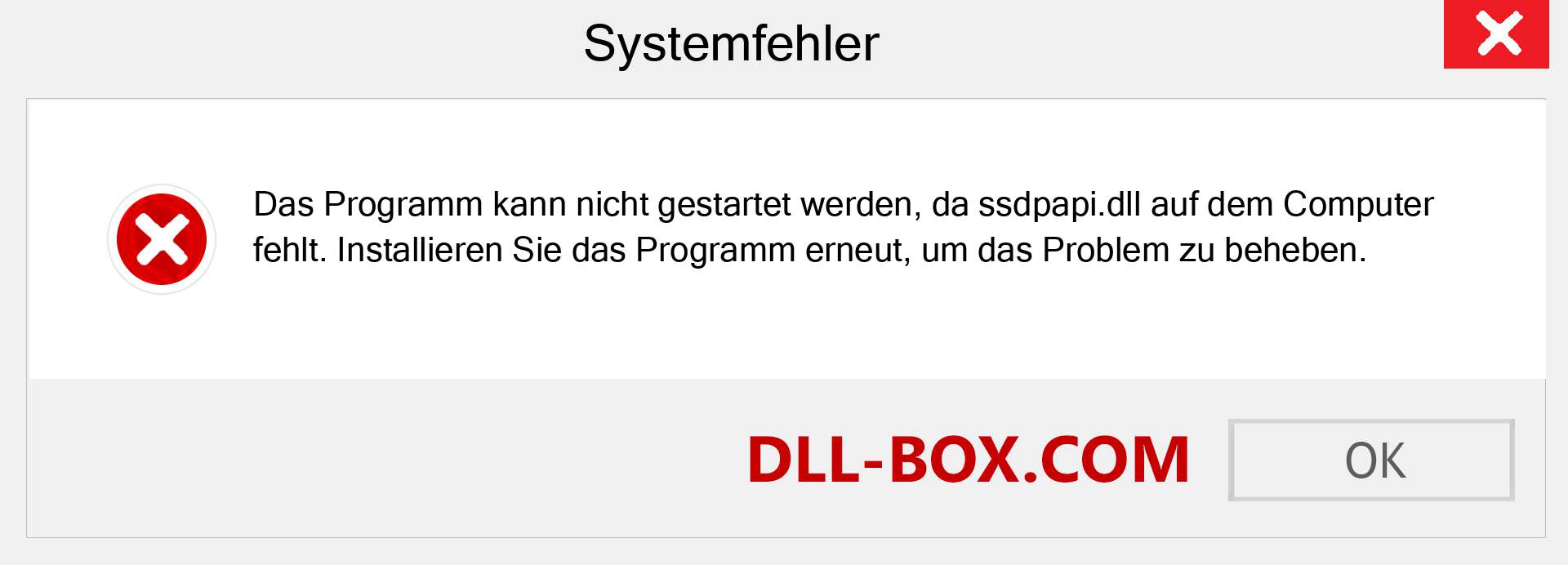 ssdpapi.dll-Datei fehlt?. Download für Windows 7, 8, 10 - Fix ssdpapi dll Missing Error unter Windows, Fotos, Bildern